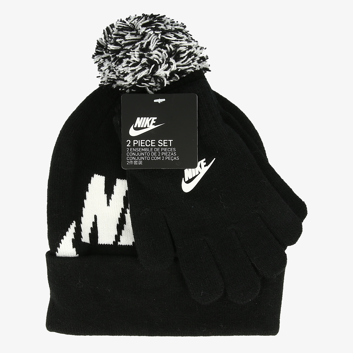 NIKE Set NAN SWOOSH POM BEANIE GLV SET | Sport Reality