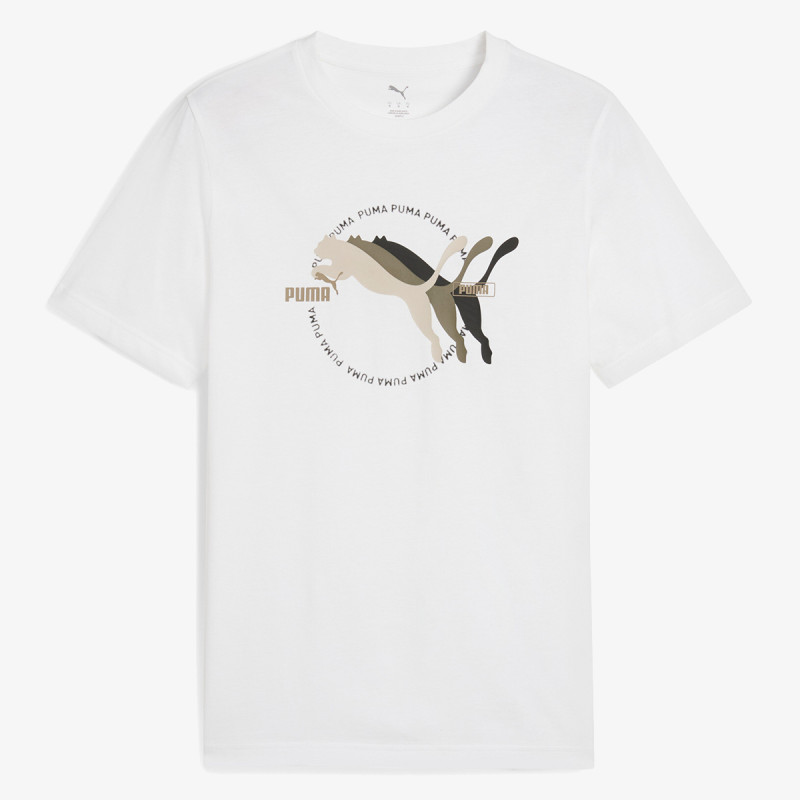 Puma Majica PUMA GRAPHICS Multiple Cat Logo Tee 